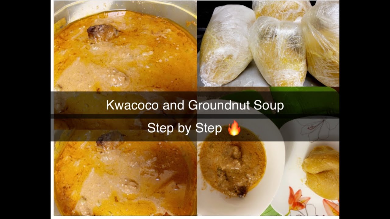 Kwacoco and Groundnut Soup LeeLee Kitchen Step by Step