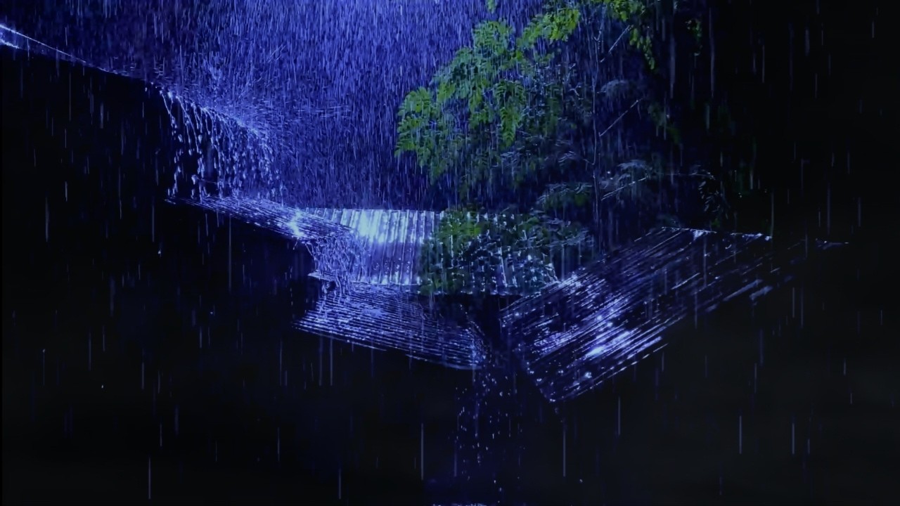 No Ads Rain Sounds for Sleeping – ASMR Extreme Rain On Tin Roof for Deep Insomnia Relief