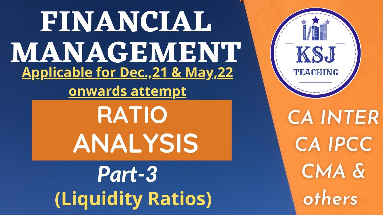 Lecture-50-CA IPCC/Intermediate Financial Management- Ratio Analysis-III
