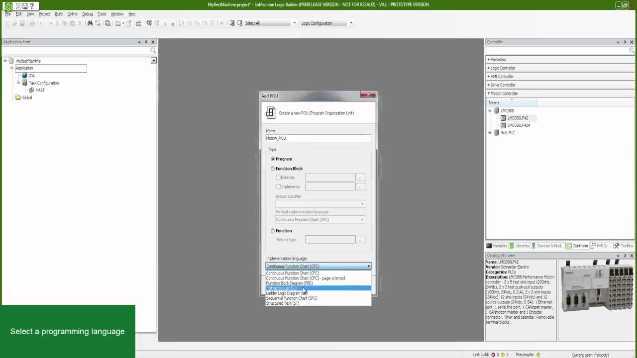 SoMachine V4.1 Конфигурирование LMC058 для задач управления движением