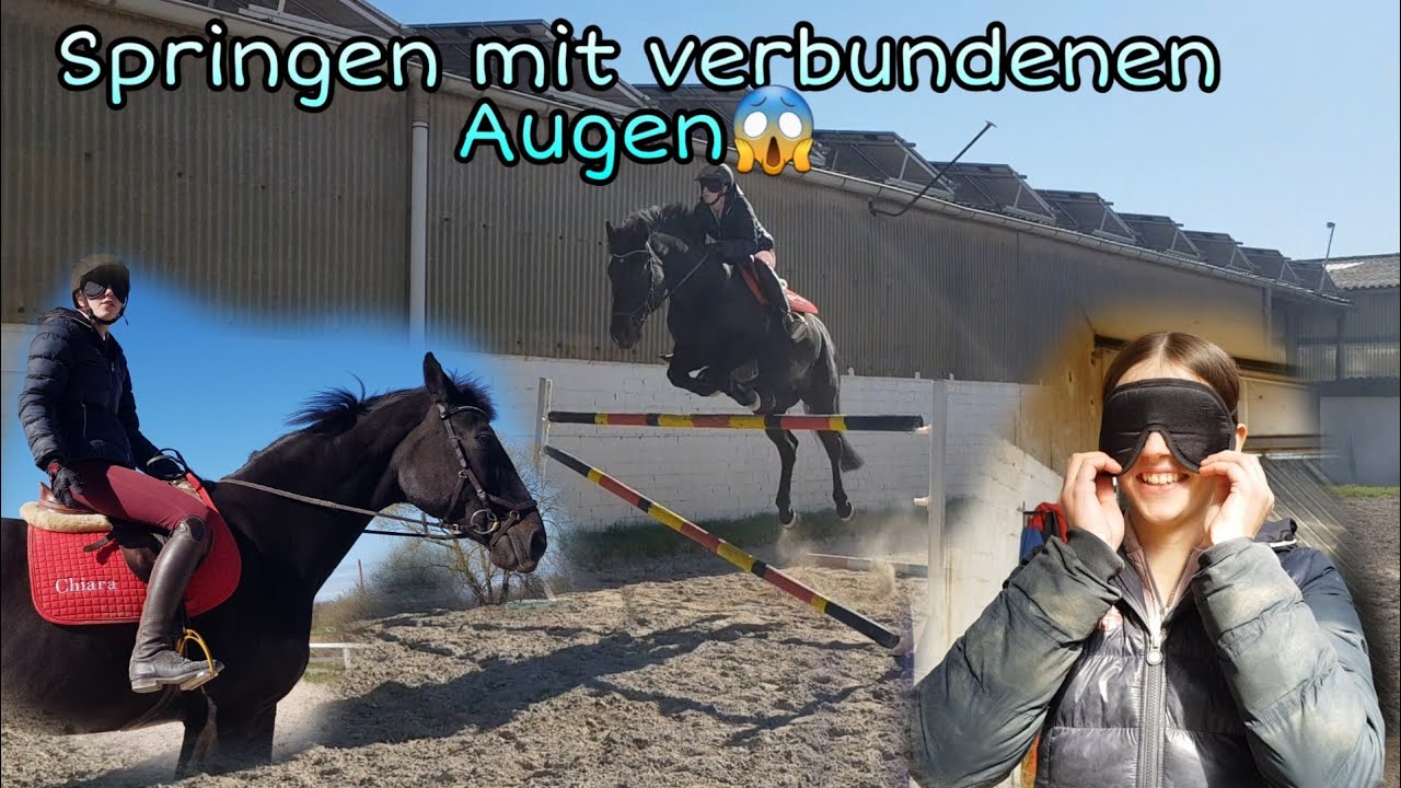 Mit verbundenen Augen reiten, geht das?😱🏇🏼