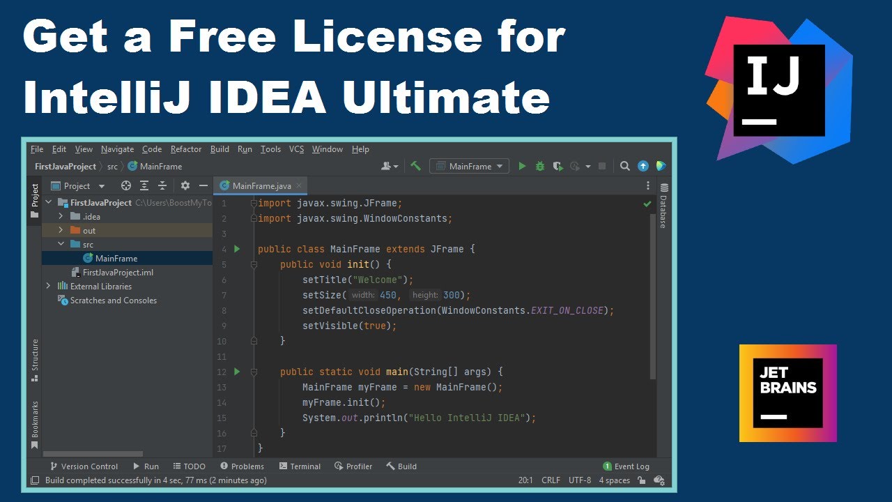 Get a Free License for IntelliJ IDEA Ultimate and all JetBrains Products for Students and Teachers