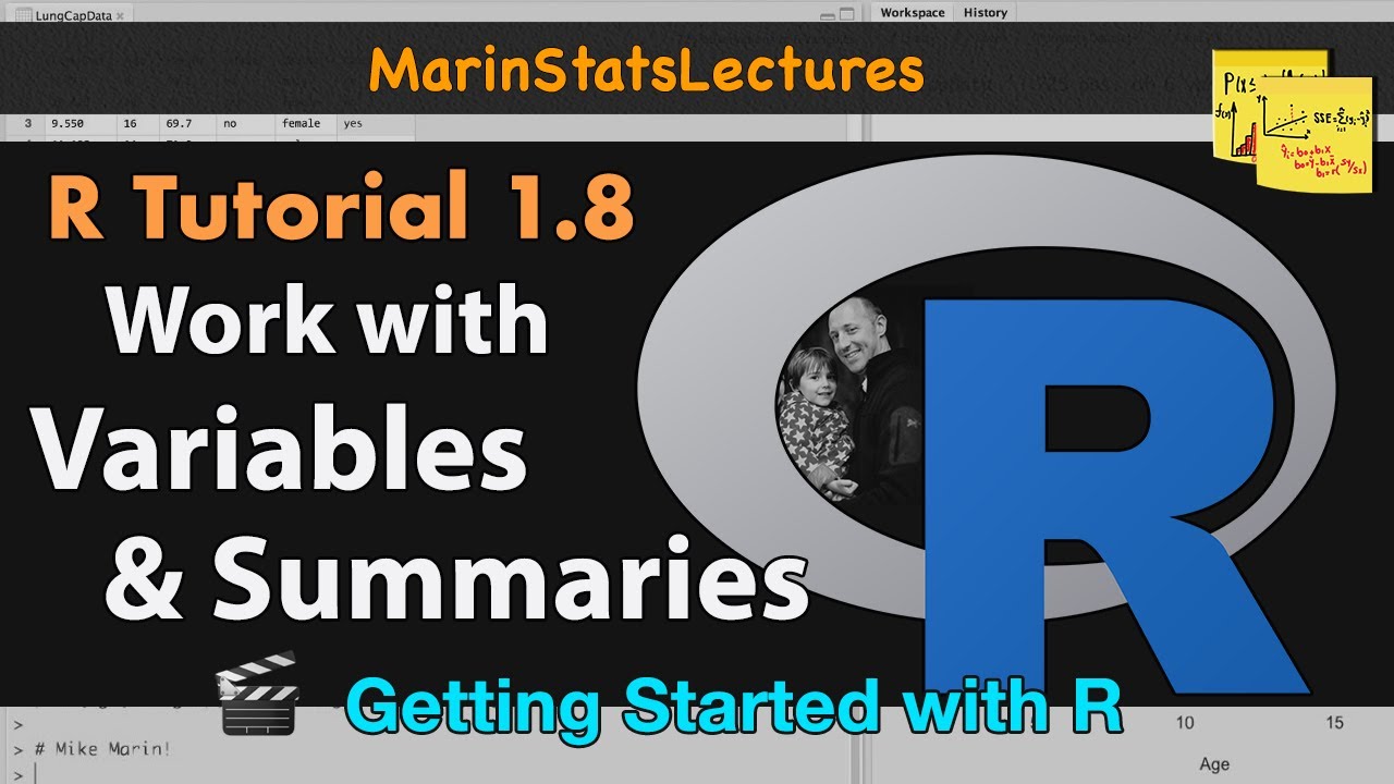 Working with Variables and Data in R | R Tutorial 1.8 | MarinStatslectures