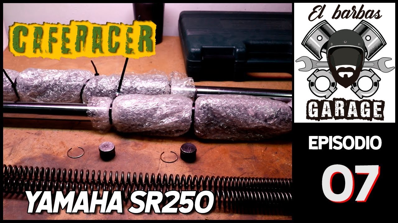 Como cambiar el ACEITE a la horquilla! MEJOR SUSPENSIÓN | CAFE RACER desde 0! | YAMAHA Sr250🏍️