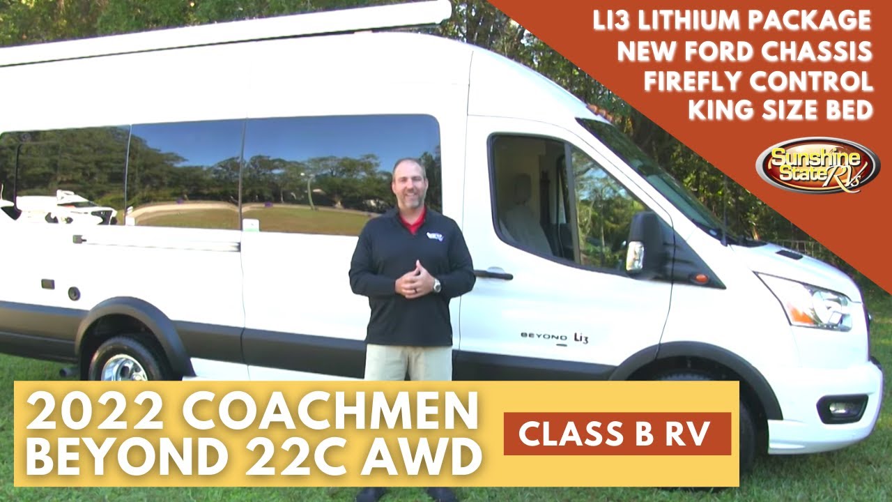 New 2022 Coachmen Beyond 22C AWD Class B RV on Ford Transit Chassis + Li3 Lithium Package!
