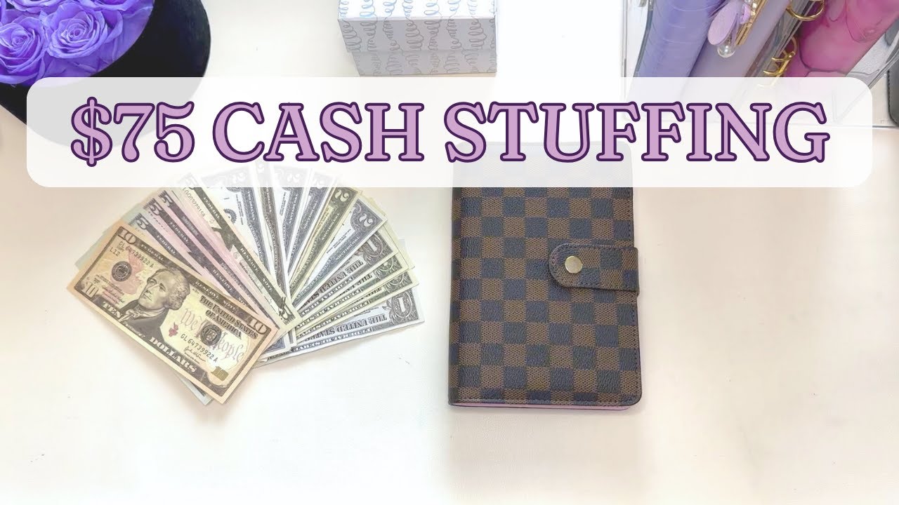 $75 Savings Challenge Cash Stuffing | Self Care Binder