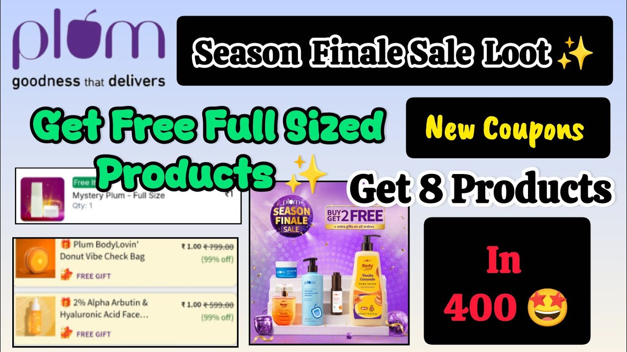 PLUM Season finale Sale✨|Loot Offers🌷 8 Full Sized products In just 400rs🤩 🎁