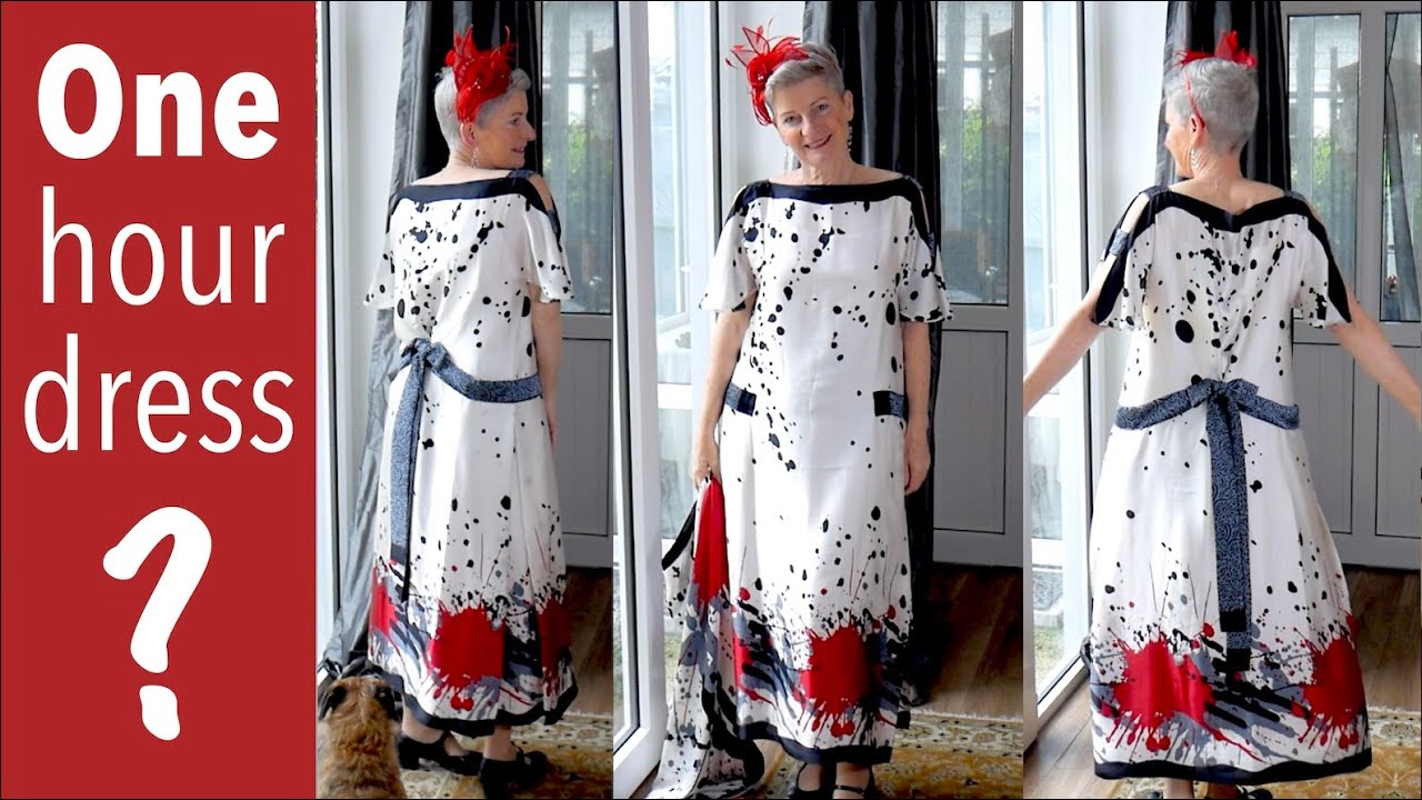 One Hour Dress | 1920s Fashion | Art Deco Style | Sewing  a Quick Vintage Make | Saree Upcycle