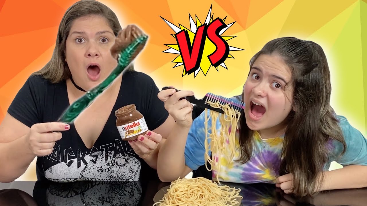 COMENDO COMIDAS COM OBJETOS SUPER  ESTRANHOS! FOOD CHALLENGE