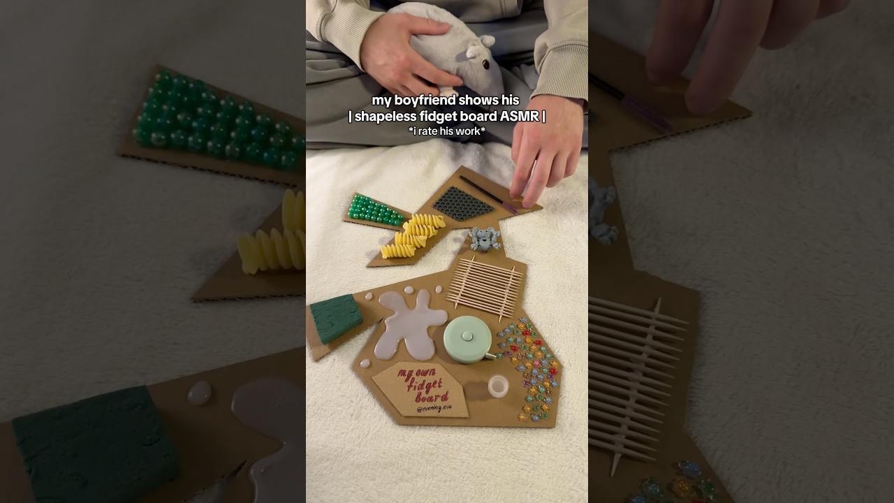 How would you rate this?🥹📦 #asmrtriggers #asmrforsleep #fidgetboard #triggerboard #boyfriendasmr