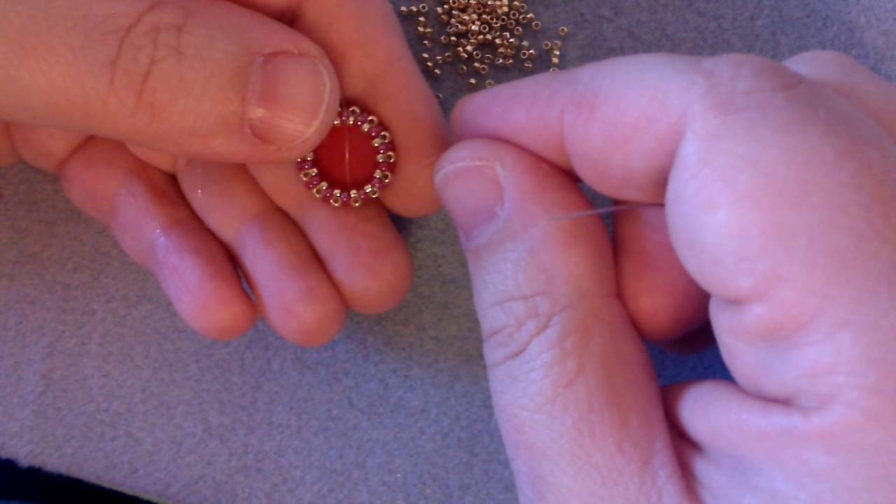 Come incastonare un cabochon 12mm con rocaille - RAW