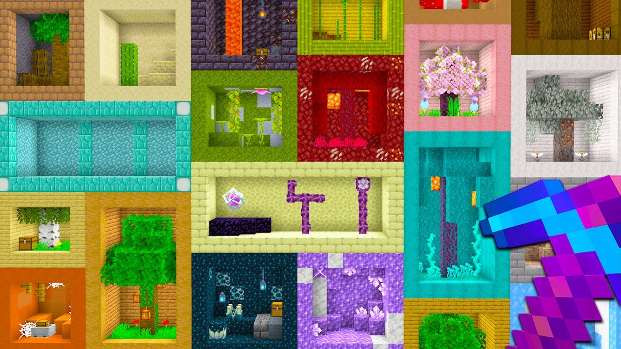 I Built EVERY Biome in Minecraft Hardcore