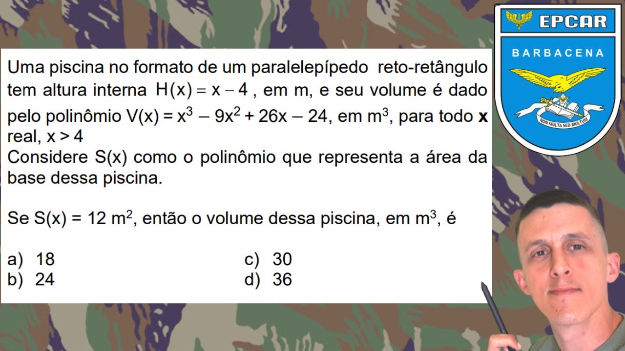 POLINÔMIOS NA PROVA DA EPCAR 2024: DIVISÃO (ALGORITMO DE BRIOT RUFFINI)