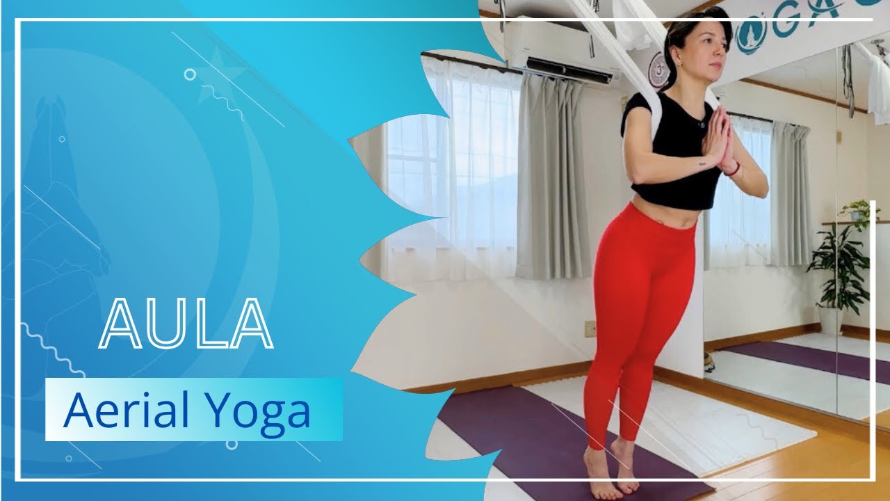 Aula de Aerial Yoga para corpo e mente 