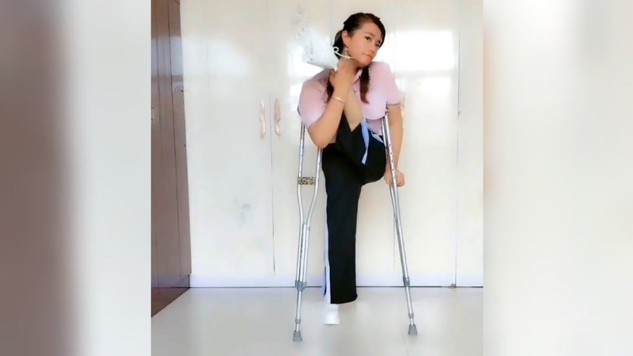 Polio Lady Flexible Legs Workout | Disabled Girl | Handicapped