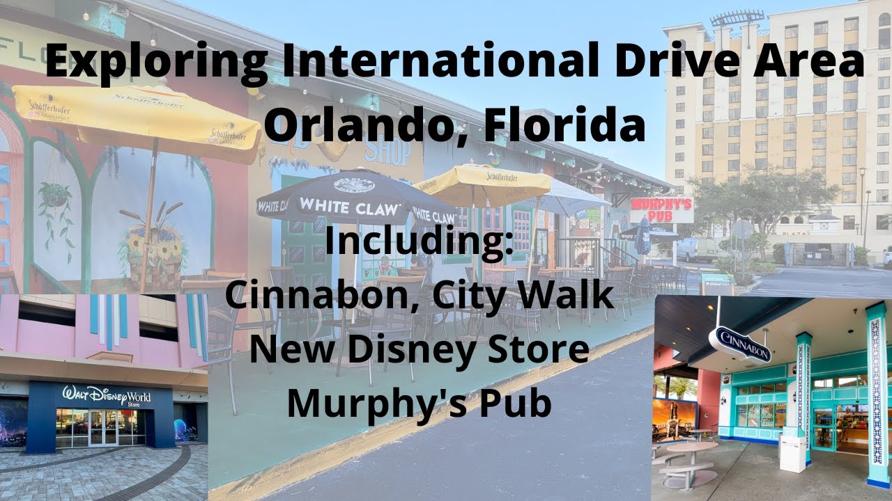 Exploring International Drive Area, Orlando incl.Cinnabon at City Walk, Disney Store & Murphy's Pub