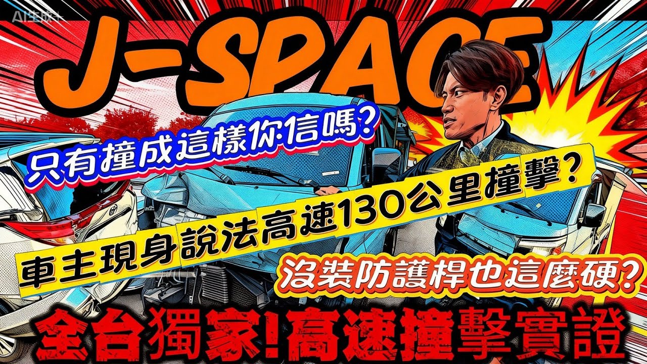 中華三菱J-Space /全台獨家!/高速撞擊實錄/沒有安裝防護杆高速撞擊「實證」真的有這麼硬?不撞不知道!#jspace #匯豐汽車土城所周凱偉 #中華三菱
