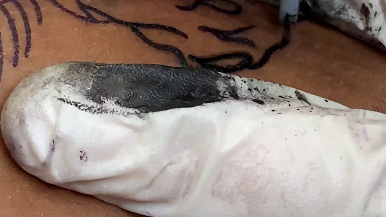 Lining Tattooing With Dan Kubin Sidewinder. Right on the bone