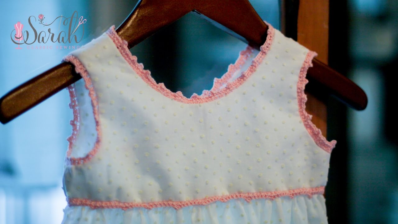 add crochet lace edging to a finished sewing garment