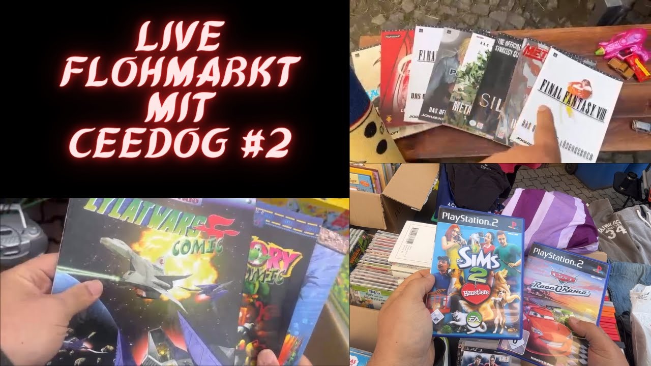 LIVE FLOHMARKT MIT CEEDOG #2 // ES REGNET LÖSUNGSBÜCHER // FUND DES MONATS // DORF FLOHMARKT !