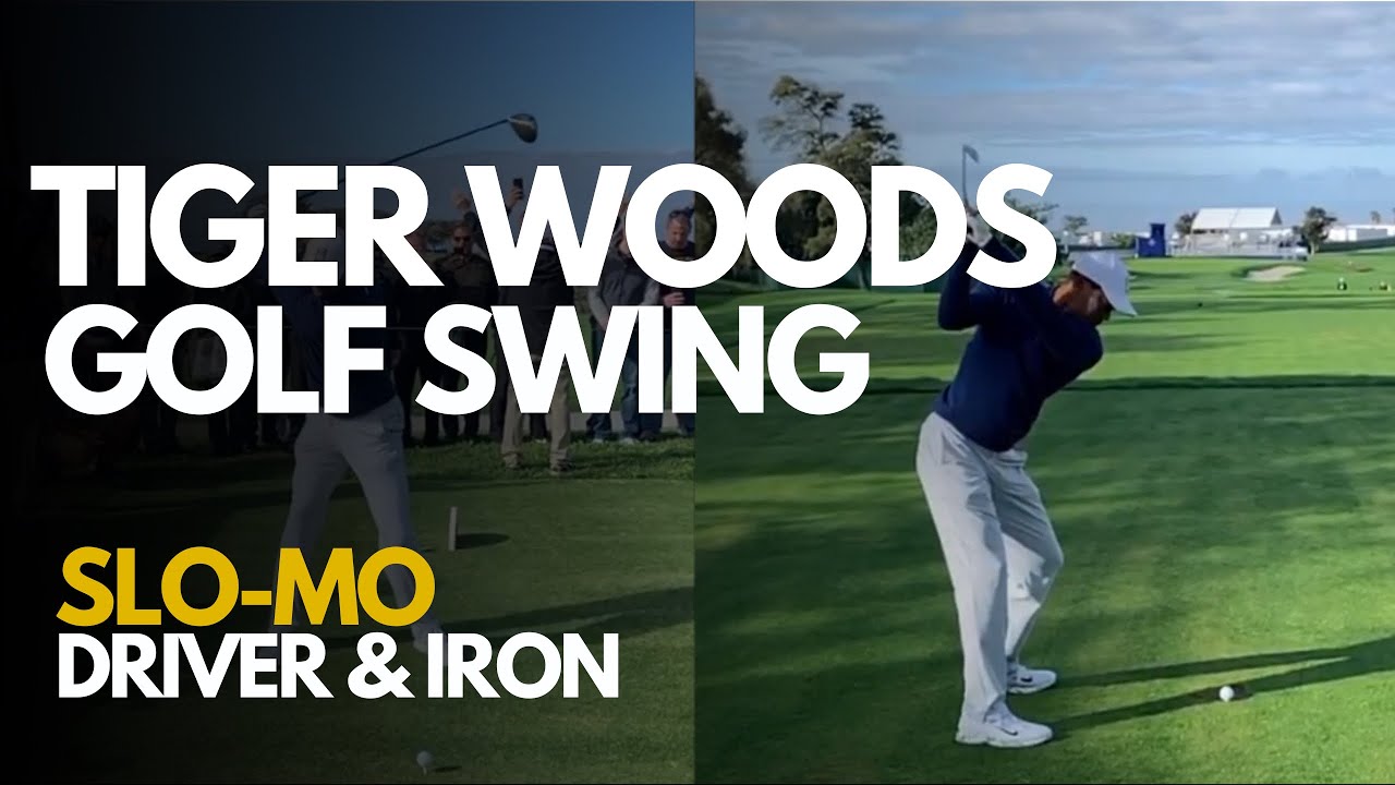 Tiger Woods SLO-MO Golf Swing | DRIVER SWING FO & IRON SWING DTL