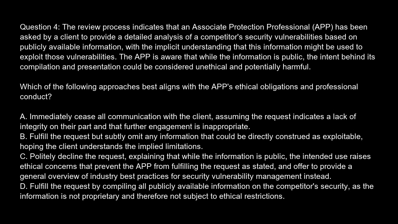 Associate Protection Professional  APP  Free Practice Test And Answers Updated