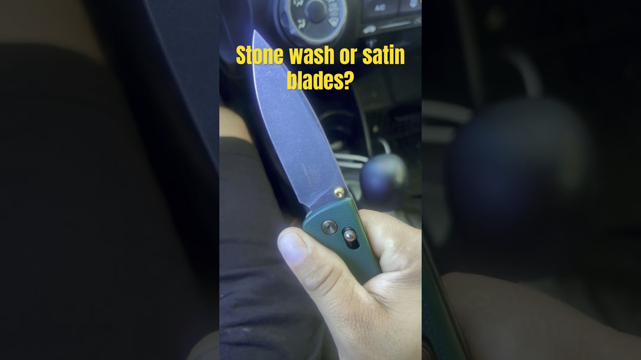 Do you prefer a stone wash blade or satin? #everydaycarry #edc #edcknife #stonewash #knife #knives