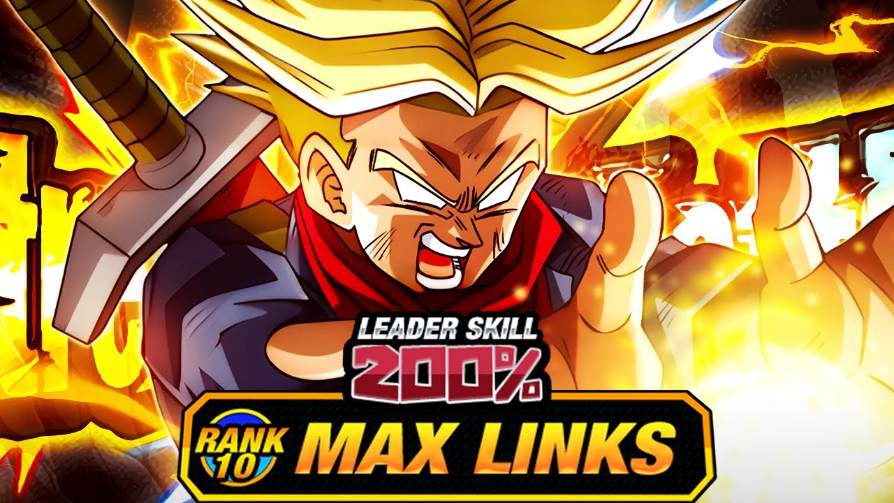 PRETTY BAD LOL! LEVEL 10 LINKS 100% EZA STR SSJ TRUNKS! (DBZ: Dokkan Battle)