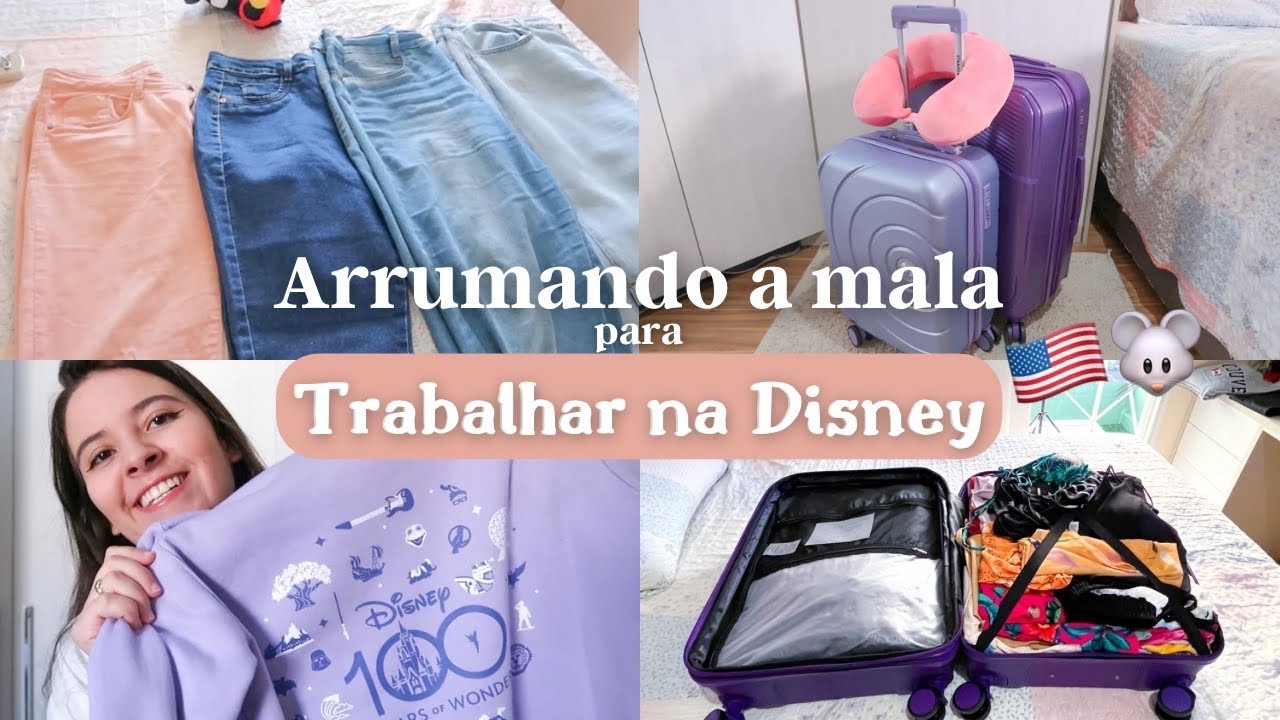 Arrumando a mala para o meu INTERCÂMBIO de trabalho na DISNEY 🇺🇸✈️ | 3 meses em Orlando✨