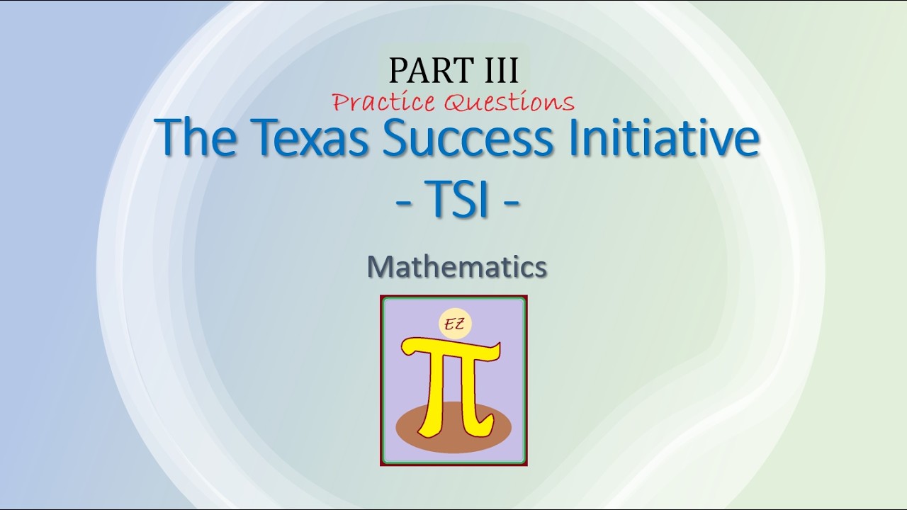 TSI Math Part 3 Q11 to15