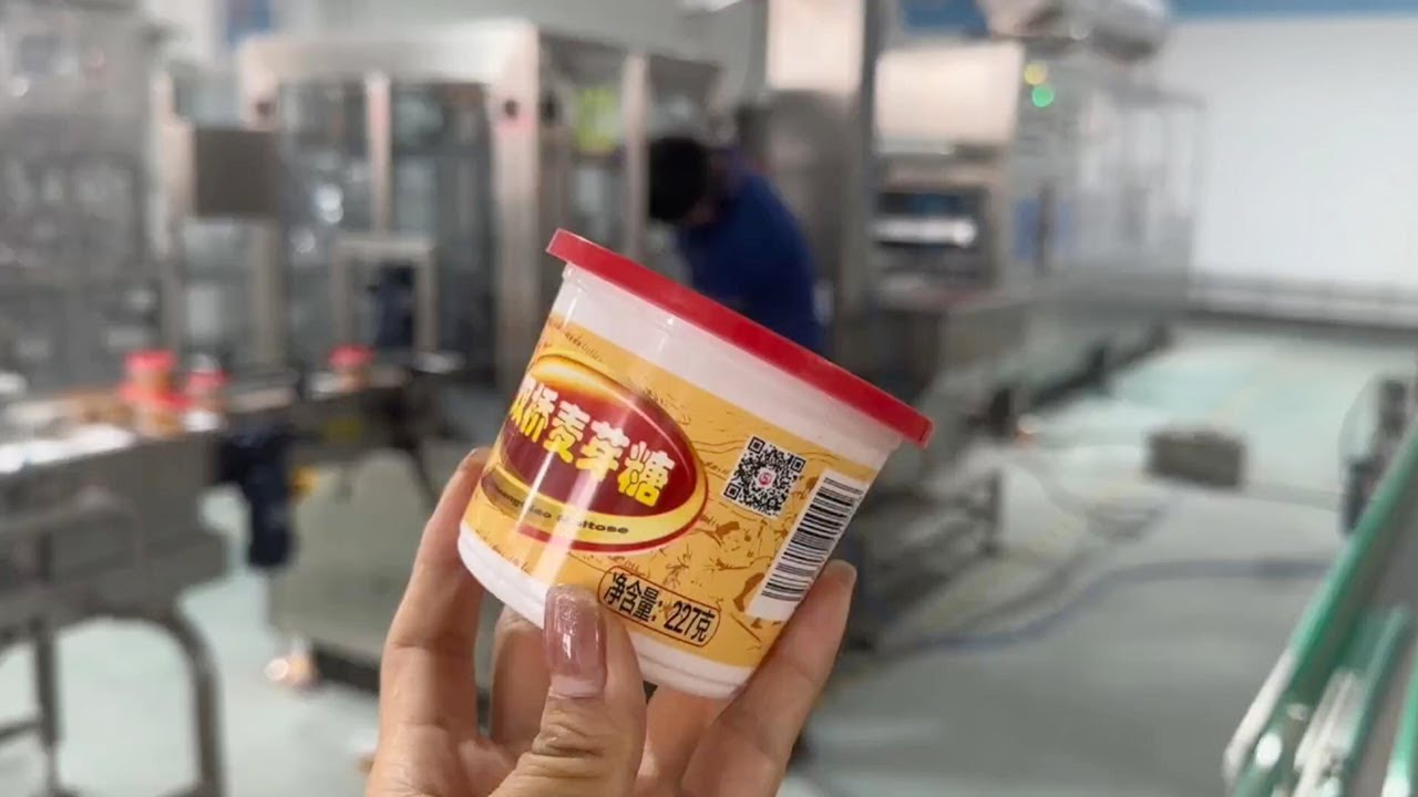 Maltitol syrup cups filling and sealing machine