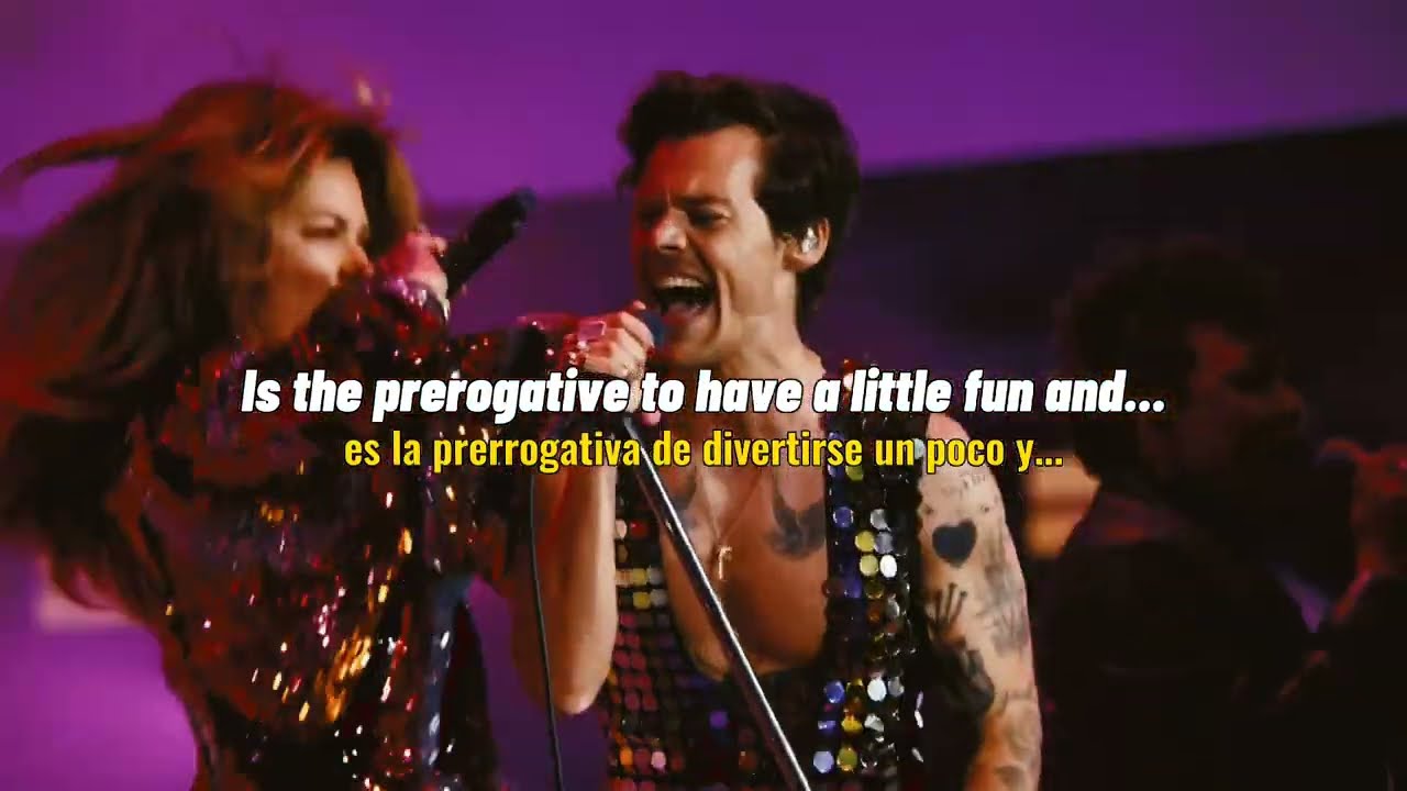 man! i feel like a woman - harry styles & shania twain (lyrics + sub. espa&ntilde;ol)