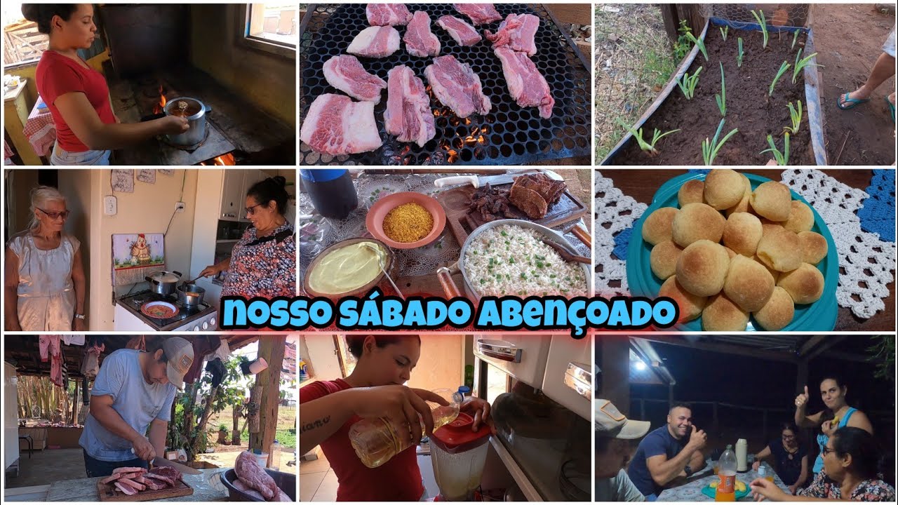 VLOG DO NOSSO PRIMEIRO DIA COM VISITAS| PREPARAMOS CARNE ASSADA NO ALMOÇO!!
