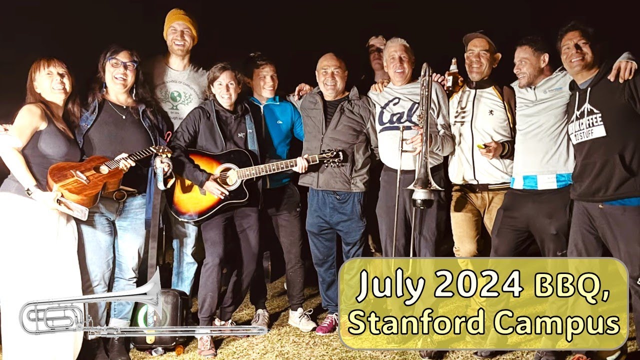 Live music, July 26, 2024.  Guess who is the Stanford medical doctor, and who is my son!
