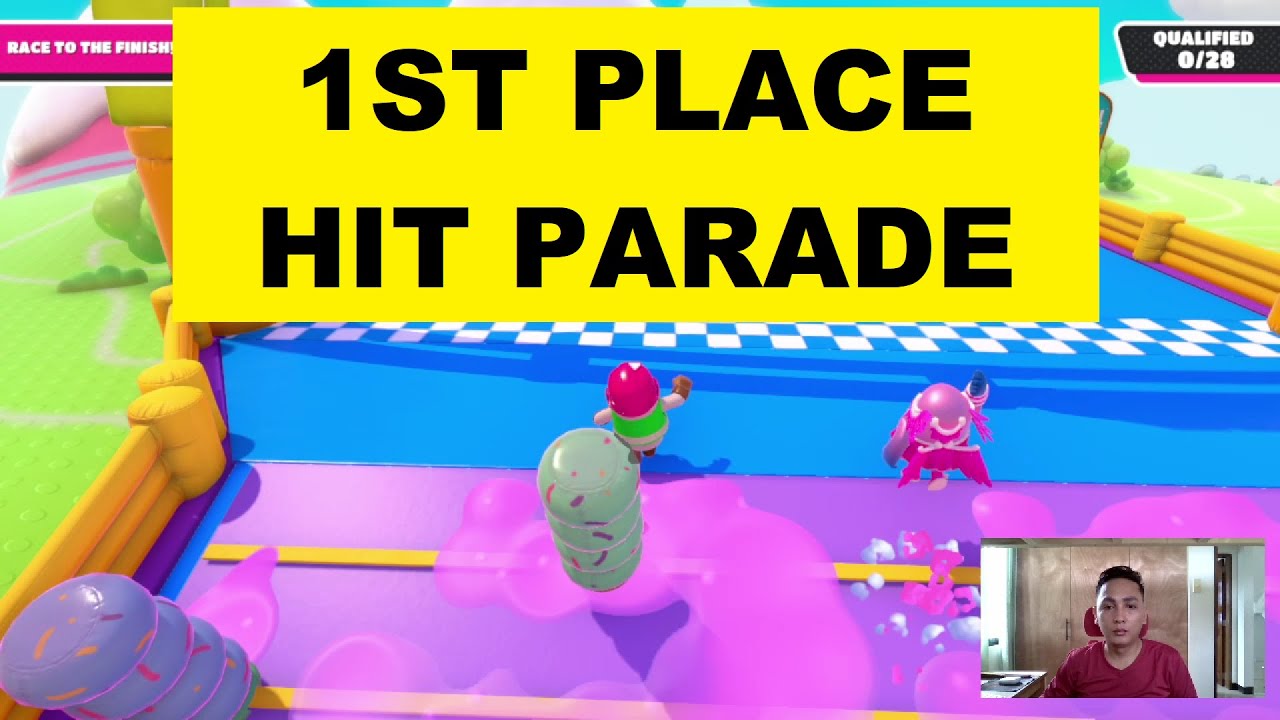 HOW TO WIN FIRST PLACE IN HIT PARADE - Fall Guys Gameplay 60fps