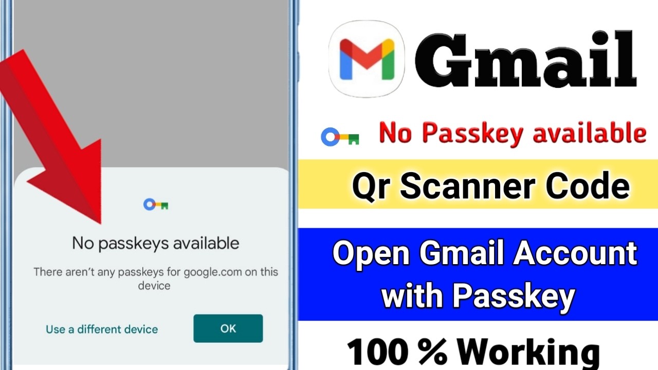 no passkeys available problem||Gmail Account Passkey se Kaise Kohlen|Open Gmail Account with Passkey