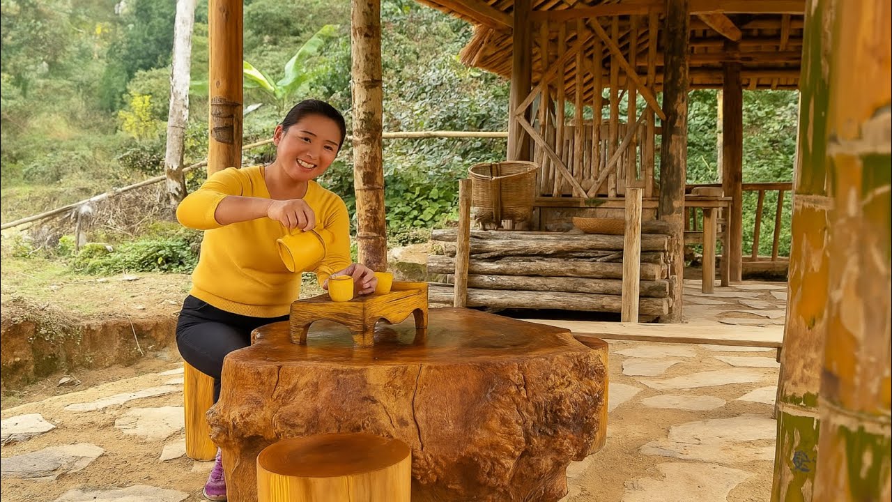 🌳 Found a Strange Tree Root Turned into Tea Table ☕ | पेड़ की जड़ बनी अनोखी टी टेबल