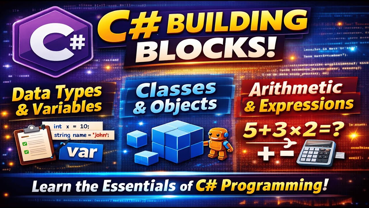 C# Basics Made Easy 🚀 | Data Types, Classes, Objects & Expressions