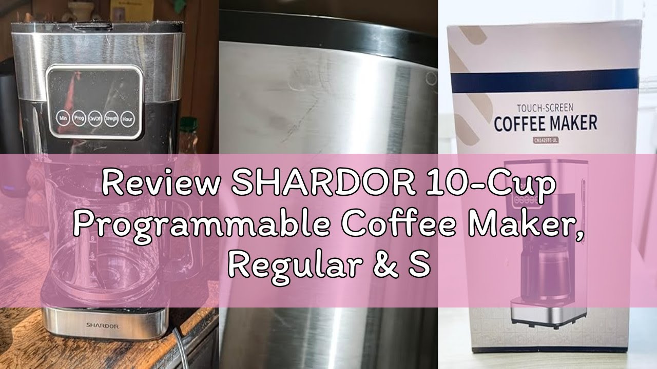 Review SHARDOR 10-Cup Programmable Coffee Maker, Regular & Strong Brew Drip Coffee Machine for Home