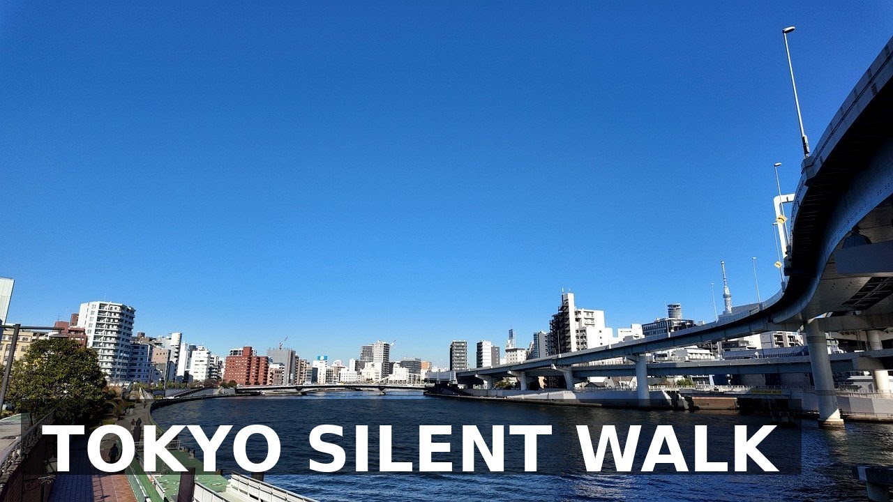 Tokyo Afternoon Walk 🇯🇵 | Silent Stroll Along the Sumida River (4K)