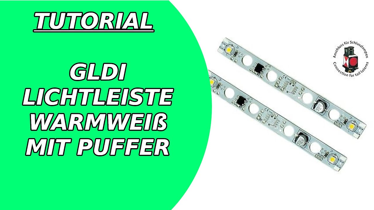 GLDi Lichtleiste 100mm, warmweiss, Puffer [Gartenbahn,Garteneisenbahn,Spur G, Bau]
