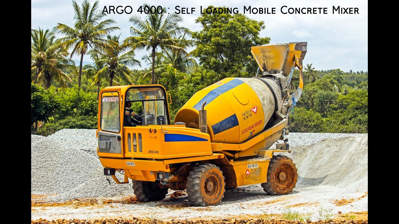 ARGO 4000 - Self Loading Mobile Concrete Mixer | Station works | Indian Railways !!