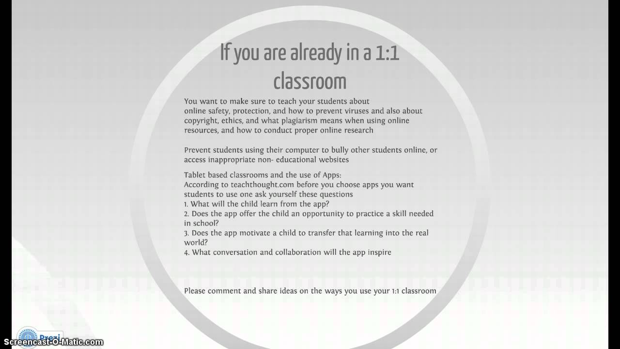 Technology for Teachers Episode 2 One to One Classroom