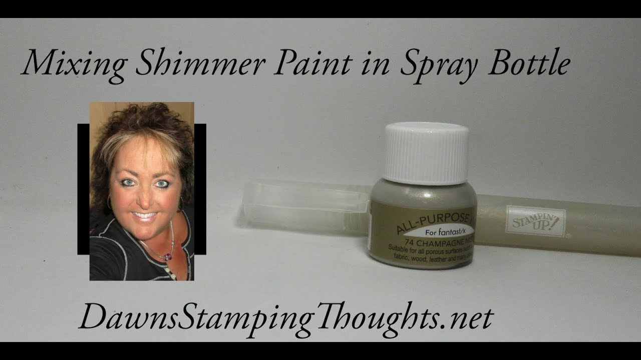 Mixing Shimmer Paint into a Spray Bottle