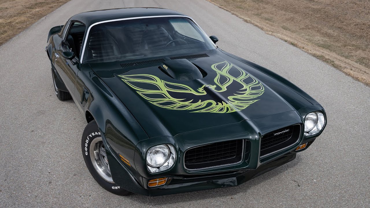 FOR SALE: 1973 Pontiac Trans AM 455 4 Speed, AC, Loaded, Fully Restored, Brewster Green Stock #1346