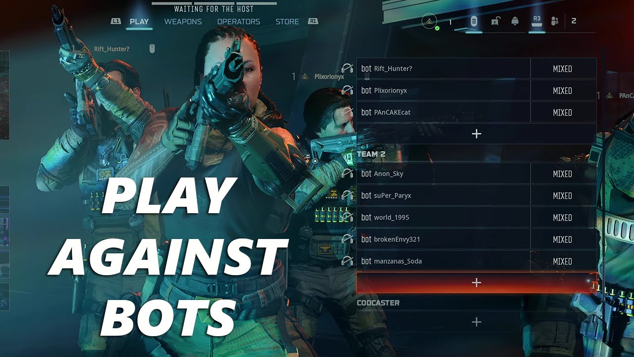 Как играть против ботов в Call Of Duty Black Ops 7