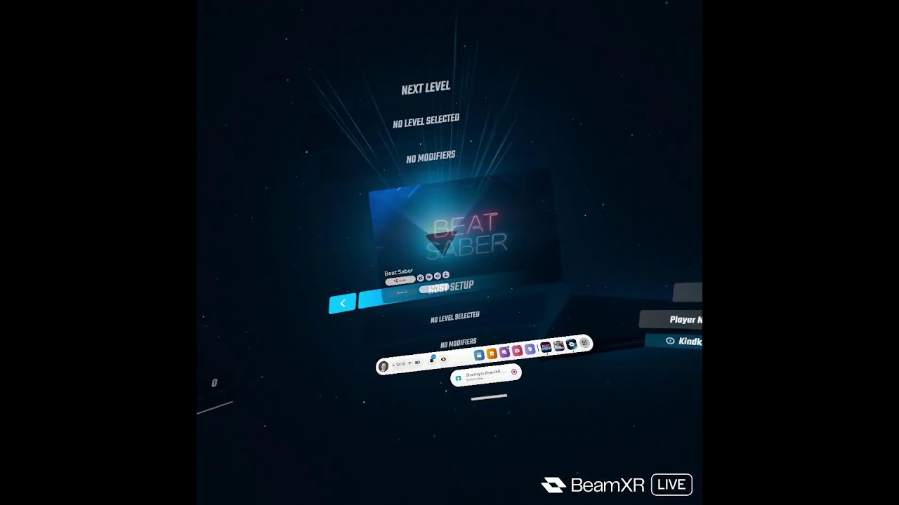 Going live beat saber with friend