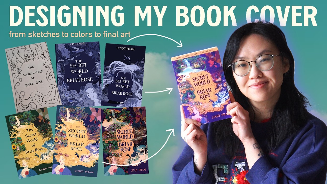 Designing my book cover (from sketches to final design) for The Secret World of Briar Rose