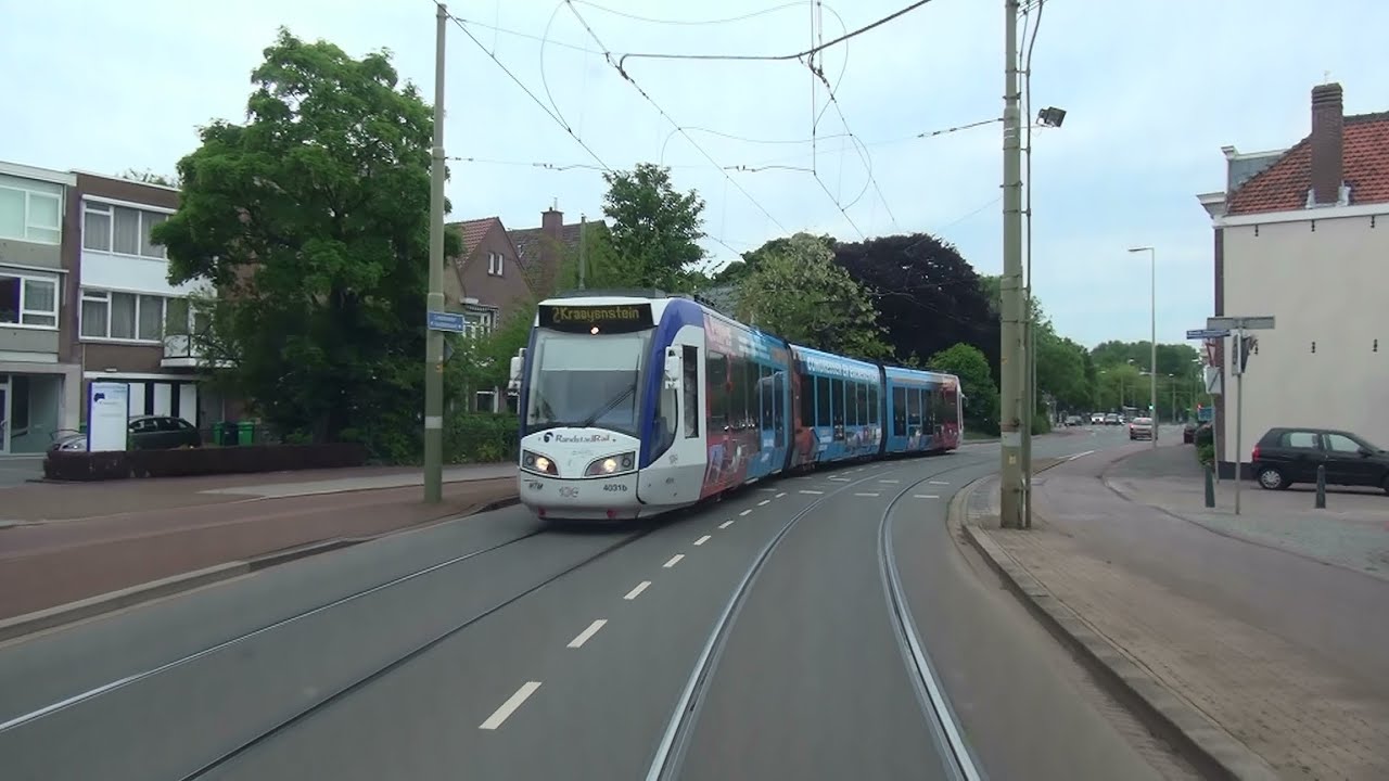 HTM RandstadRail 2 Kraayenstein - Leidschendam Leidsenhage via keerlus Laan van NOI