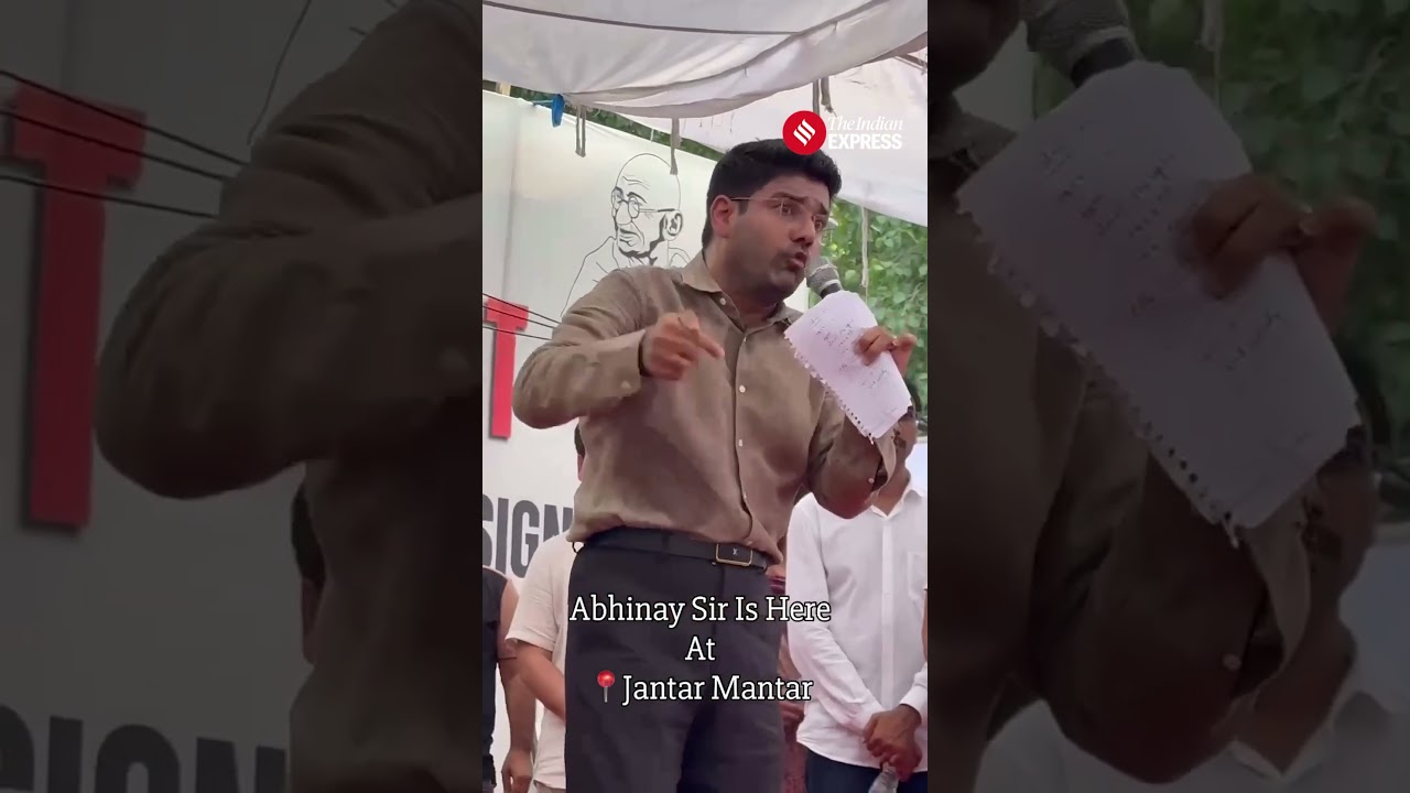 Abhinay Sir Joins CJP Protest at Jantar Mantar: Teachers Stand With Students